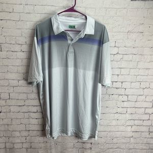 Ben Hogan XL Golf style collared Tshirt gray and blue